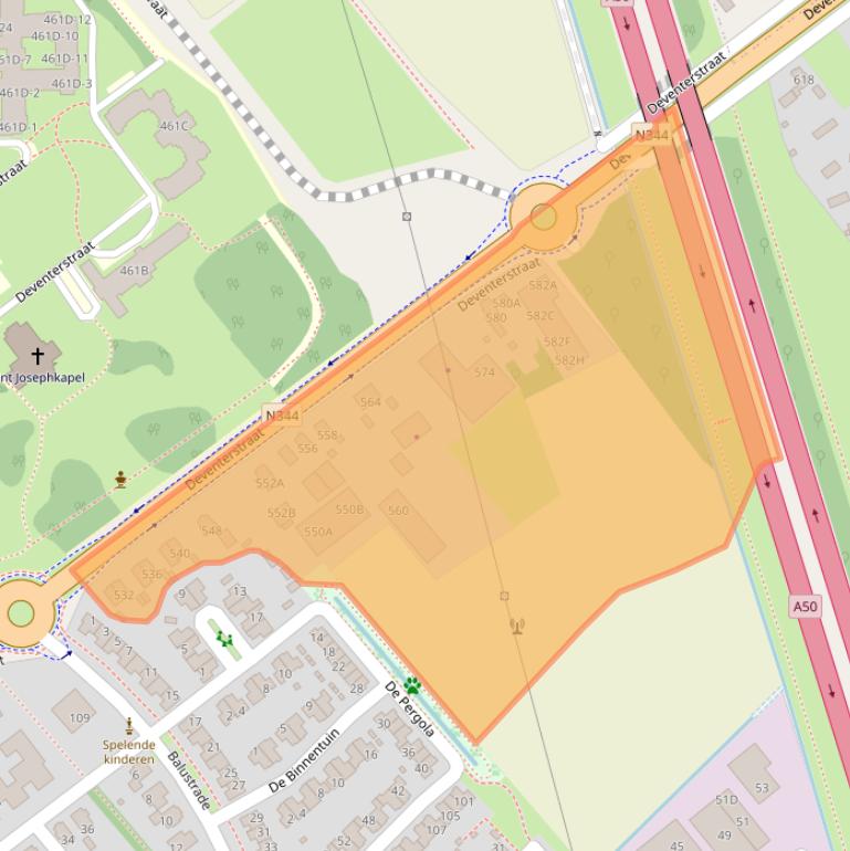 Kaart van postcodegebied 7325XZ.