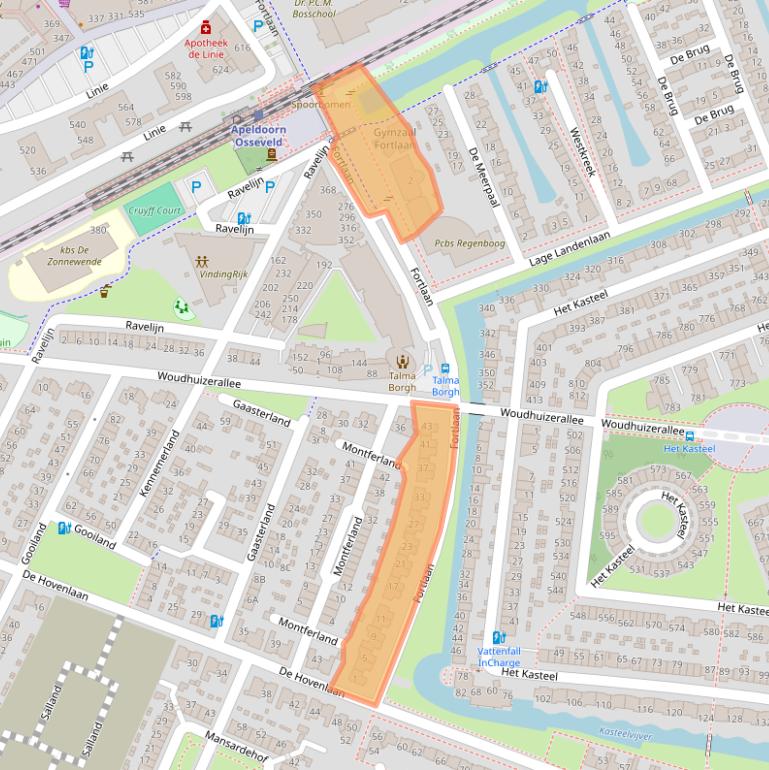 Kaart van postcodegebied 7325ZN.