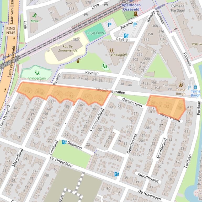 Kaart van postcodegebied 7325ZP.