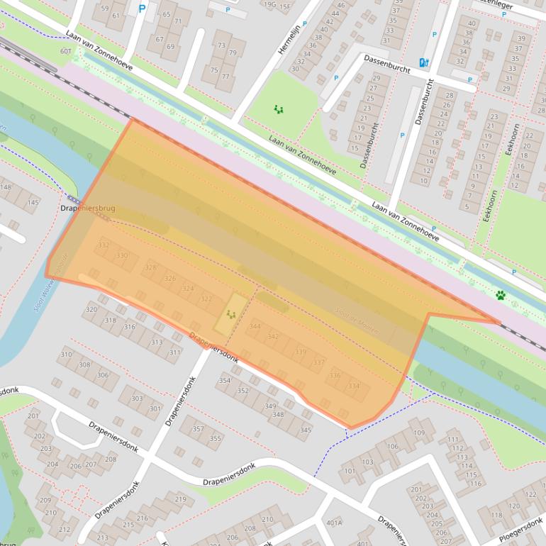 Kaart van postcodegebied 7326AM.