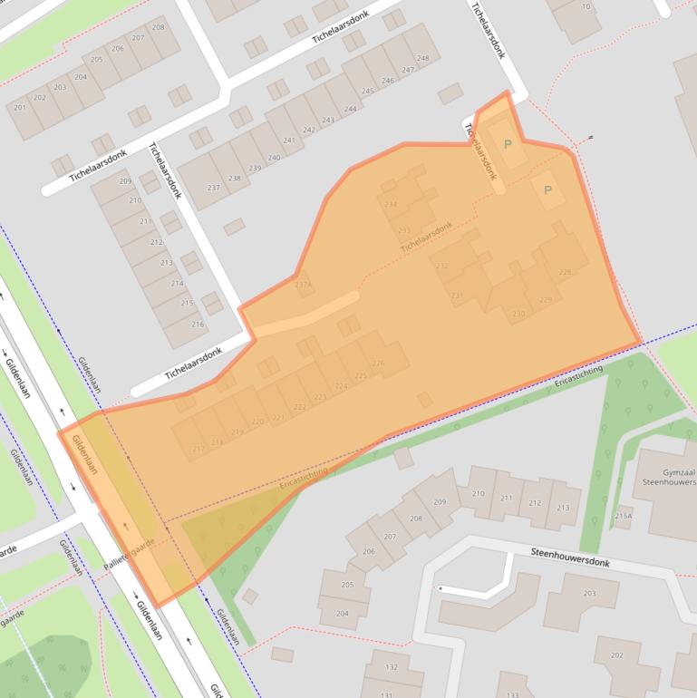 Kaart van postcodegebied 7326BA.