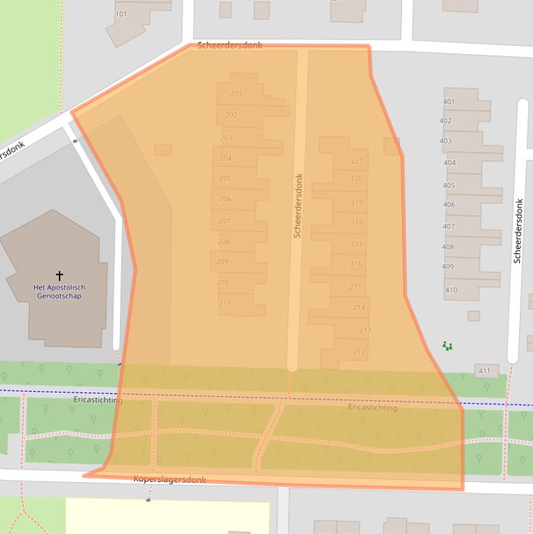 Kaart van postcodegebied 7326BV.