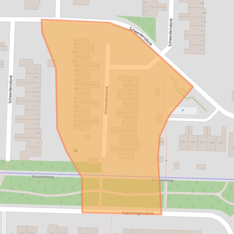 Kaart van postcodegebied 7326BX.