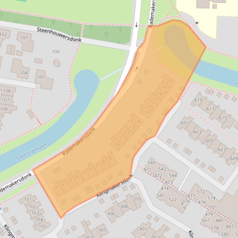 Kaart van postcodegebied 7326GA.