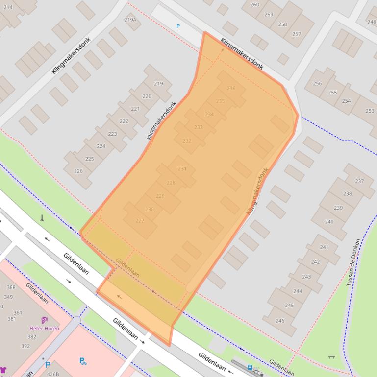 Kaart van postcodegebied 7326GD.