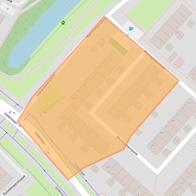 Kaart van postcodegebied 7326JD.