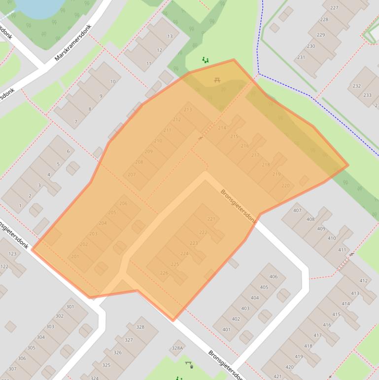 Kaart van postcodegebied 7326JE.