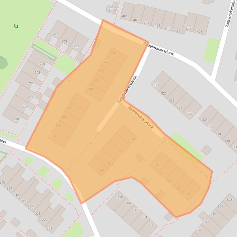 Kaart van postcodegebied 7326JN.