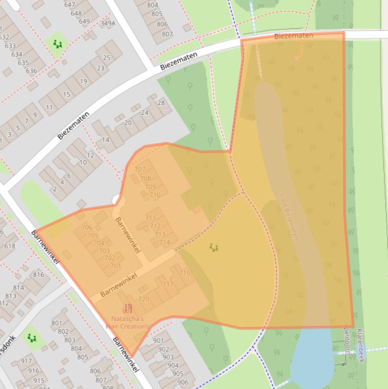 Kaart van postcodegebied 7326KD.