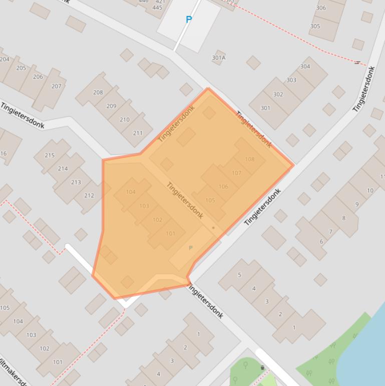 Kaart van postcodegebied 7326NE.