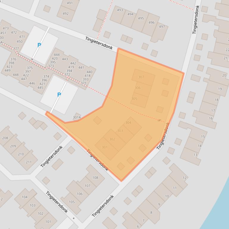 Kaart van postcodegebied 7326NP.