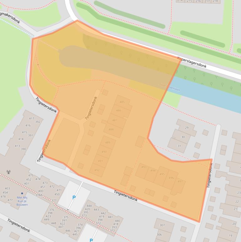 Kaart van postcodegebied 7326NZ.