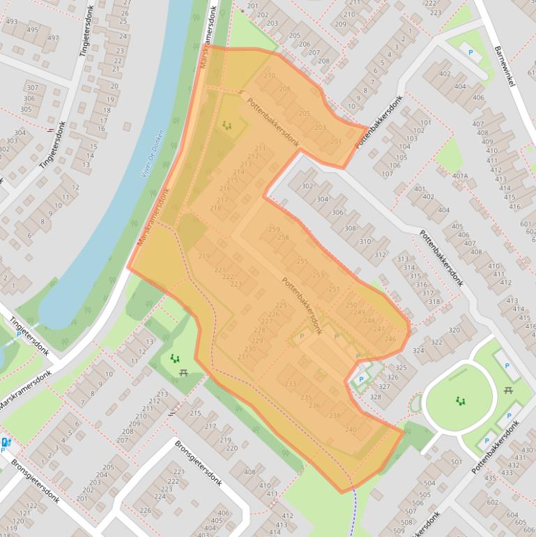 Kaart van postcodegebied 7326PC.