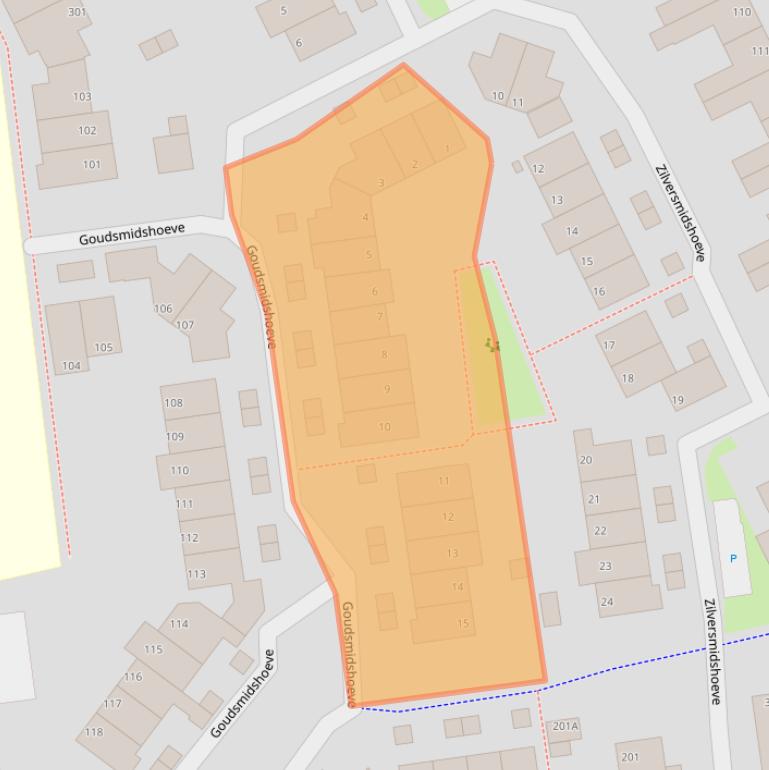 Kaart van postcodegebied 7326RA.