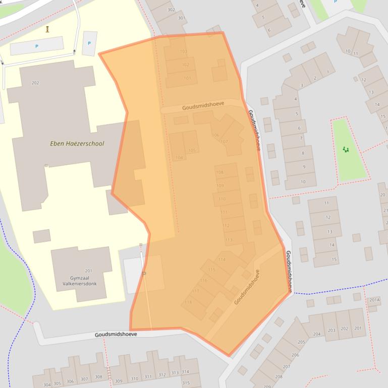 Kaart van postcodegebied 7326RB.