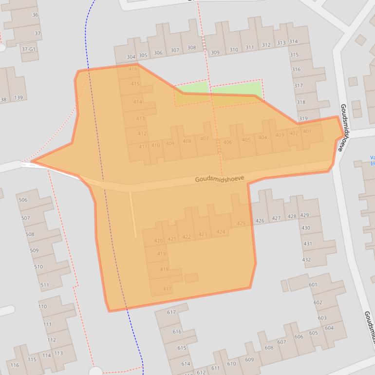 Kaart van postcodegebied 7326RD.