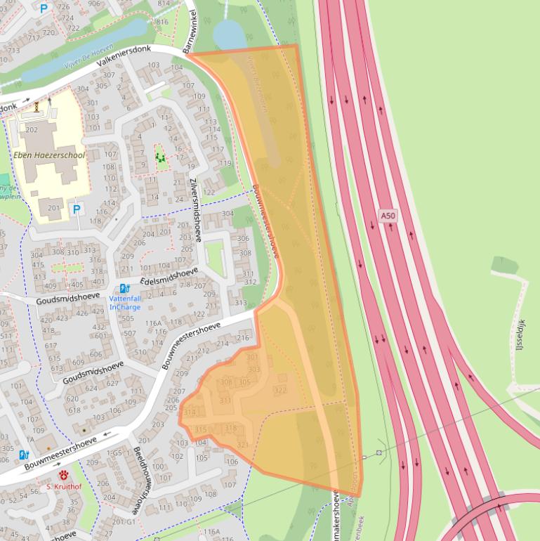 Kaart van postcodegebied 7326RR.