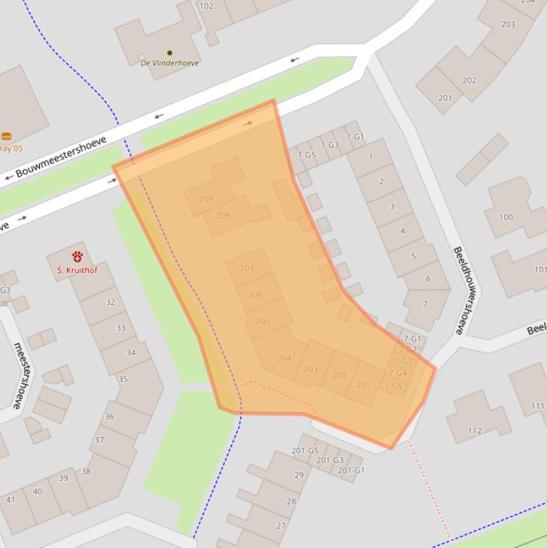 Kaart van postcodegebied 7326SK.