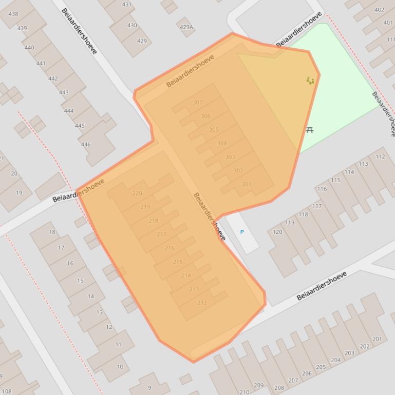 Kaart van postcodegebied 7326TC.