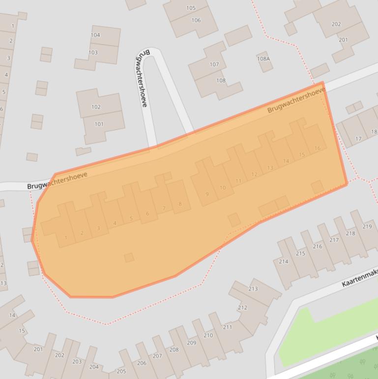 Kaart van postcodegebied 7326XC.