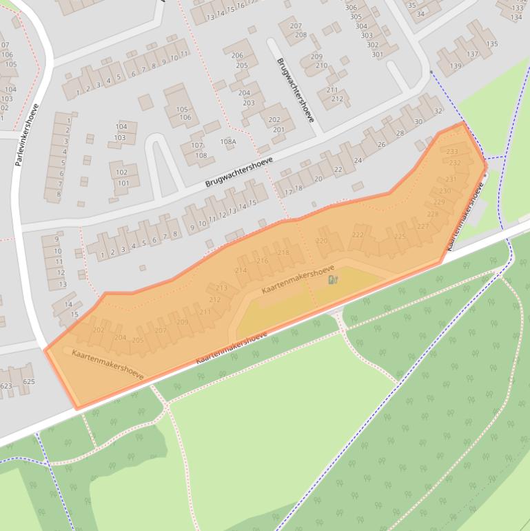 Kaart van postcodegebied 7326XL.