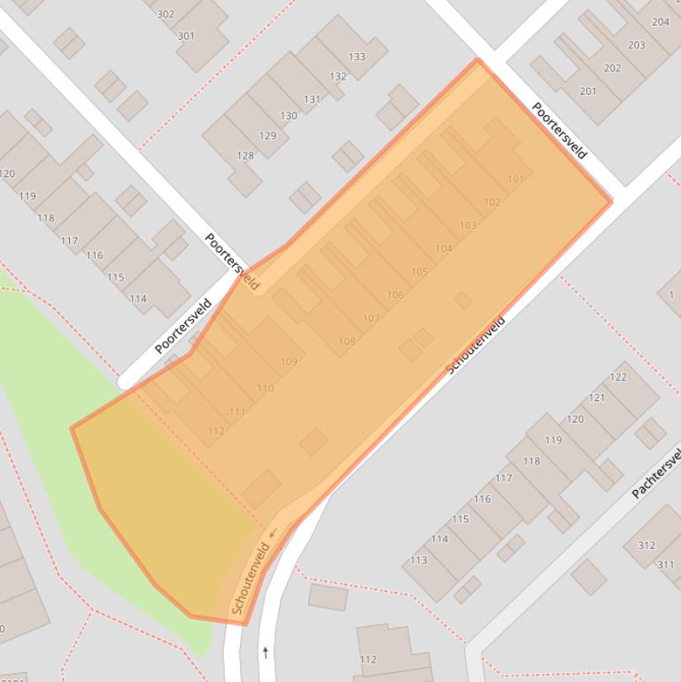 Kaart van postcodegebied 7327AE.