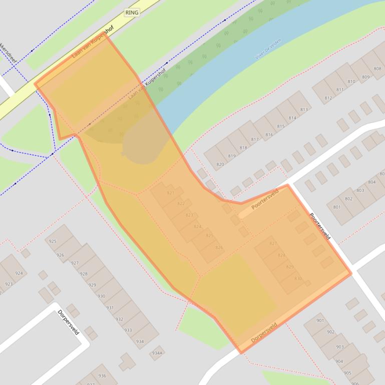 Kaart van postcodegebied 7327AV.