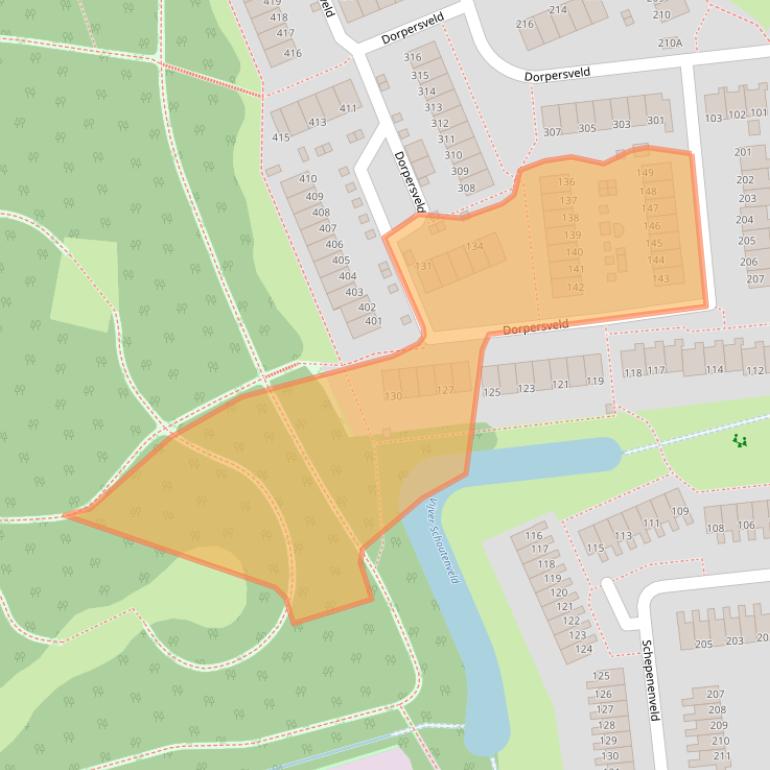 Kaart van postcodegebied 7327BC.