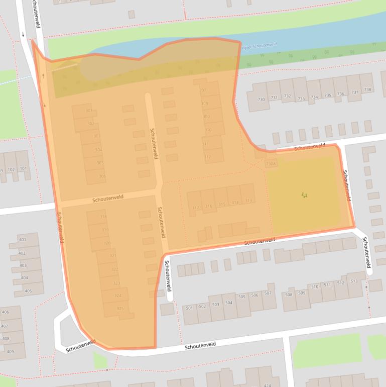 Kaart van postcodegebied 7327BS.
