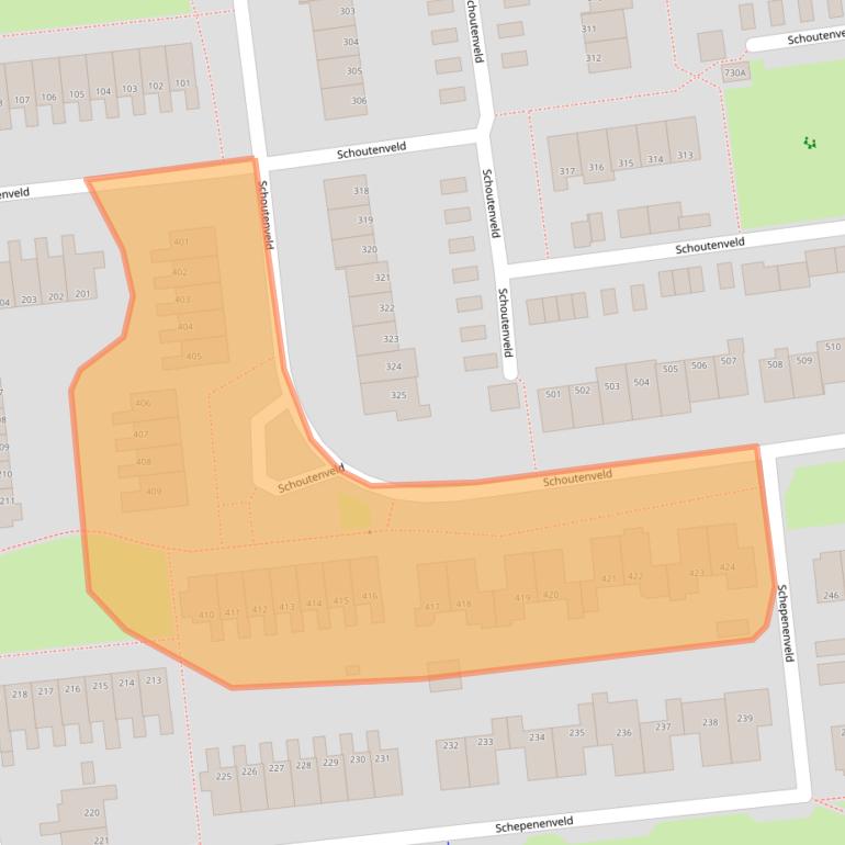 Kaart van postcodegebied 7327BT.