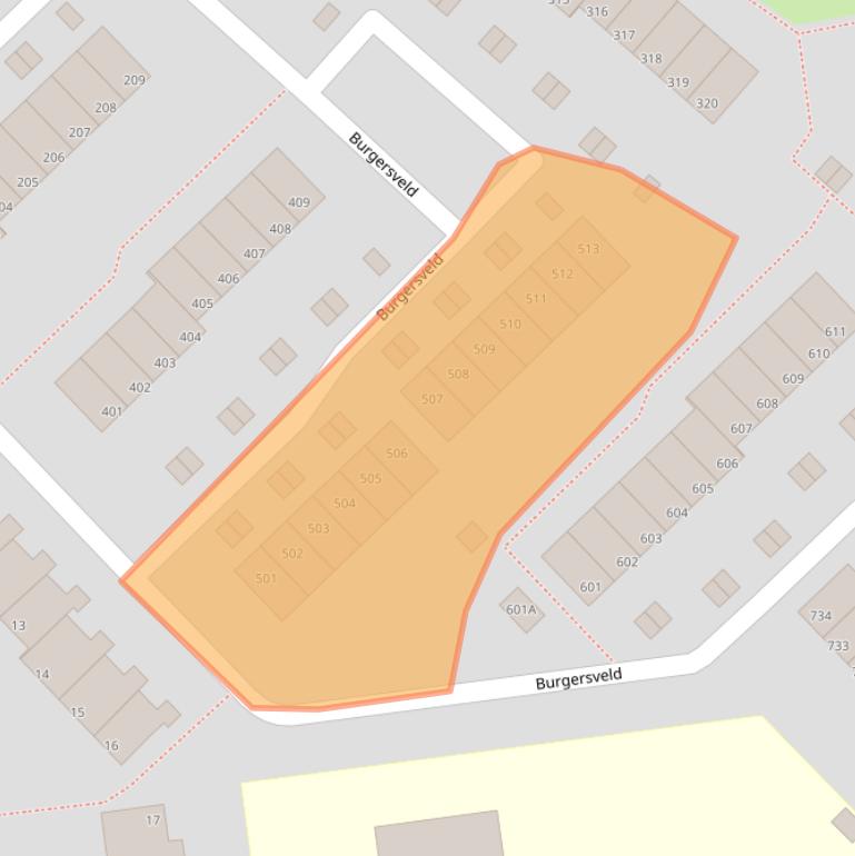 Kaart van postcodegebied 7327CJ.