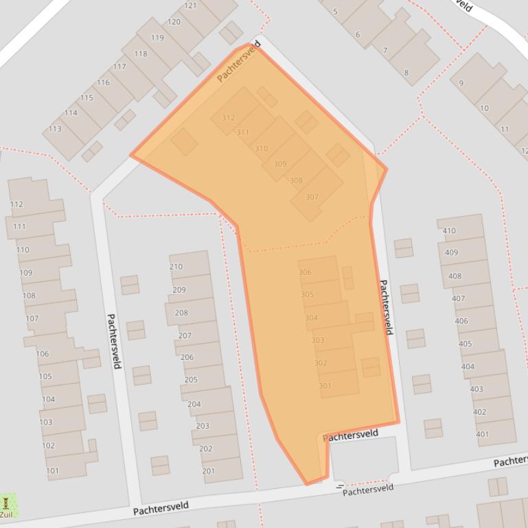 Kaart van postcodegebied 7327CV.