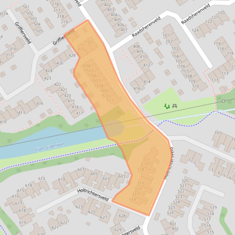 Kaart van postcodegebied 7327DP.