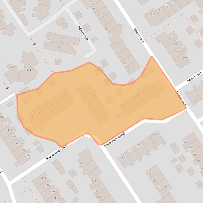 Kaart van postcodegebied 7327EN.