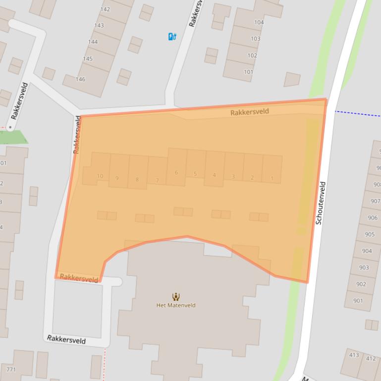 Kaart van postcodegebied 7327GC.