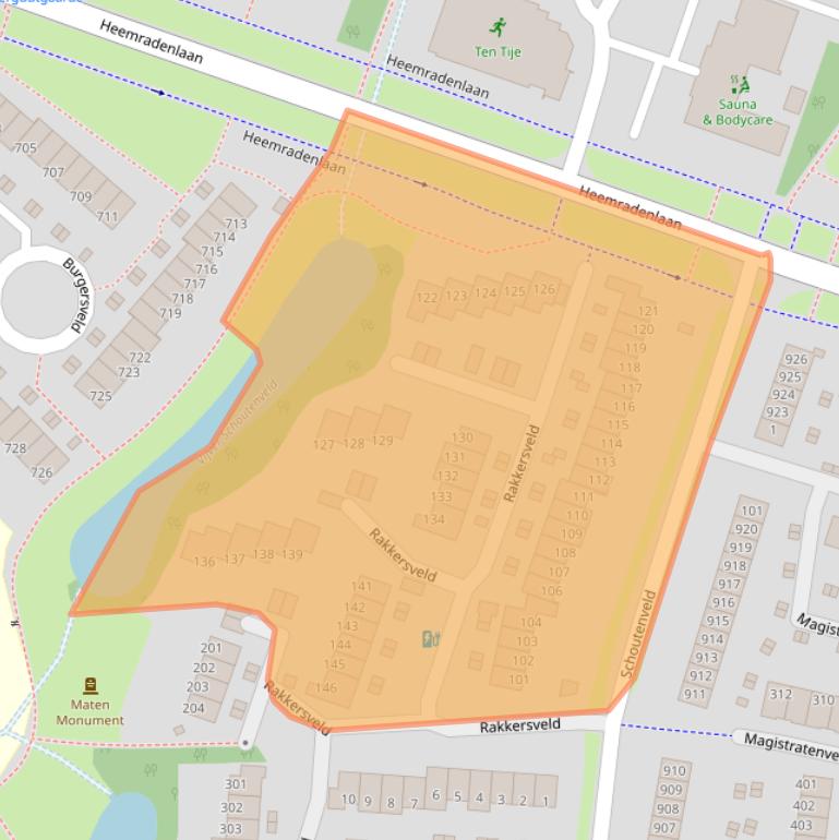 Kaart van postcodegebied 7327GD.