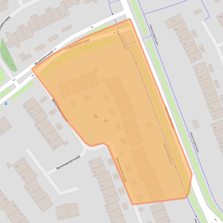 Kaart van postcodegebied 7327HA.