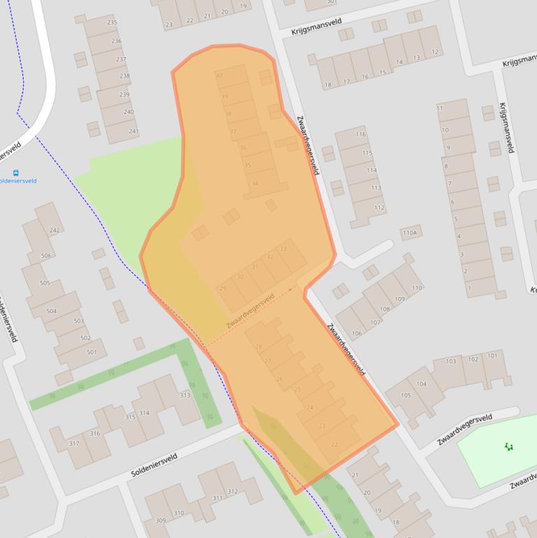 Kaart van postcodegebied 7327HP.