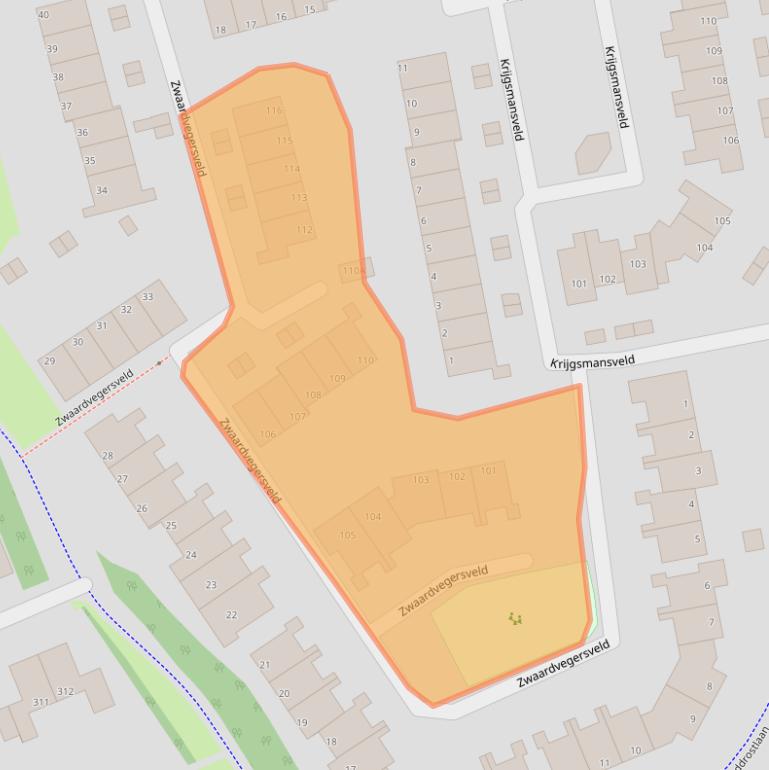 Kaart van postcodegebied 7327HR.