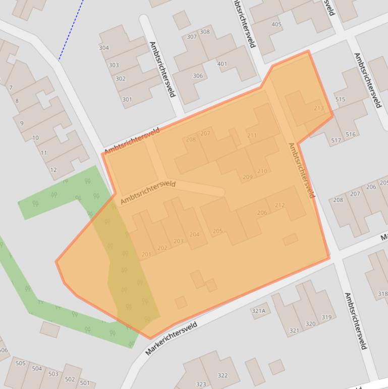 Kaart van postcodegebied 7327JC.