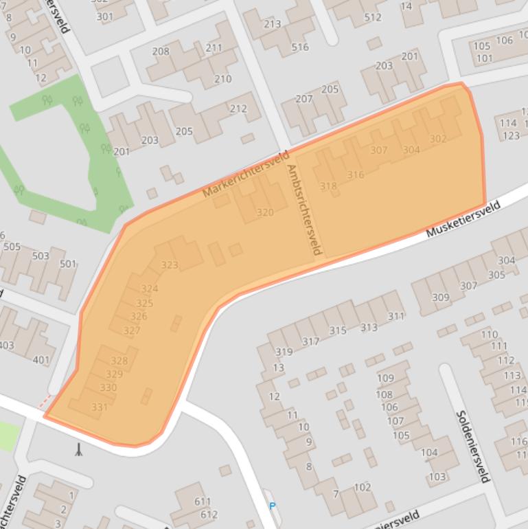 Kaart van postcodegebied 7327JL.