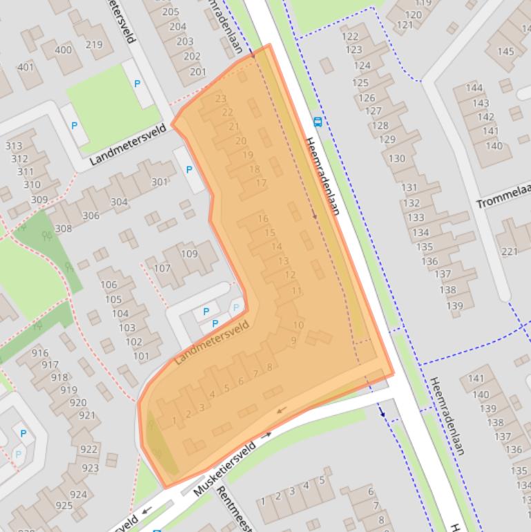 Kaart van postcodegebied 7327KA.