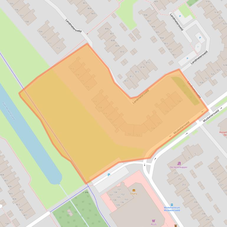 Kaart van postcodegebied 7327KK.