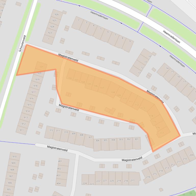 Kaart van postcodegebied 7327LD.