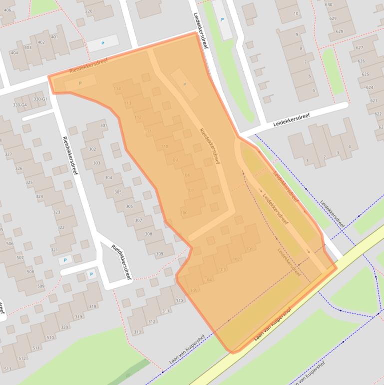 Kaart van postcodegebied 7328AA.