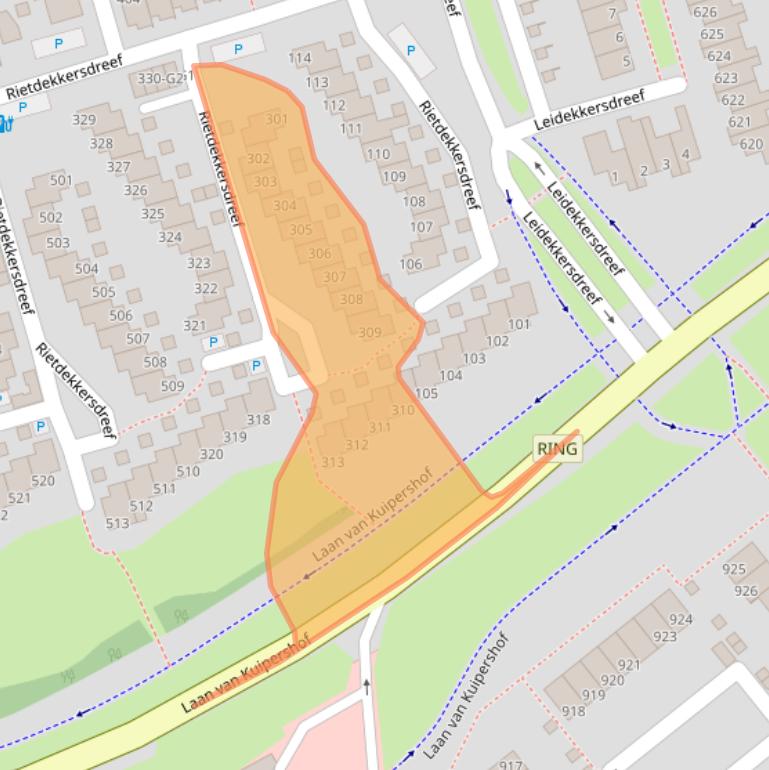 Kaart van postcodegebied 7328AC.