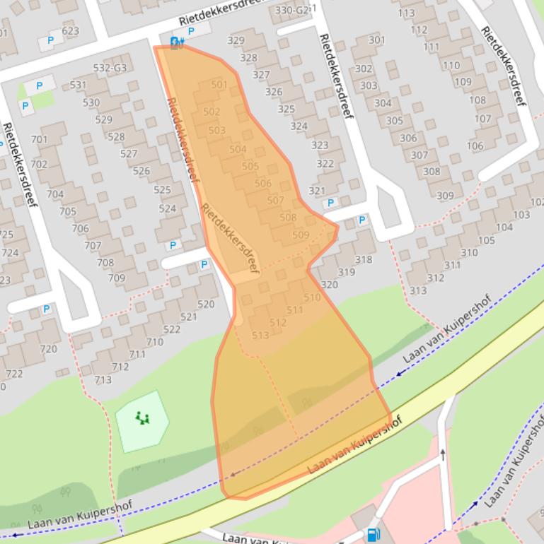 Kaart van postcodegebied 7328AG.