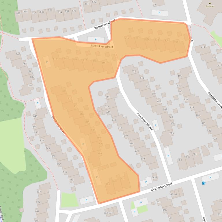 Kaart van postcodegebied 7328AM.