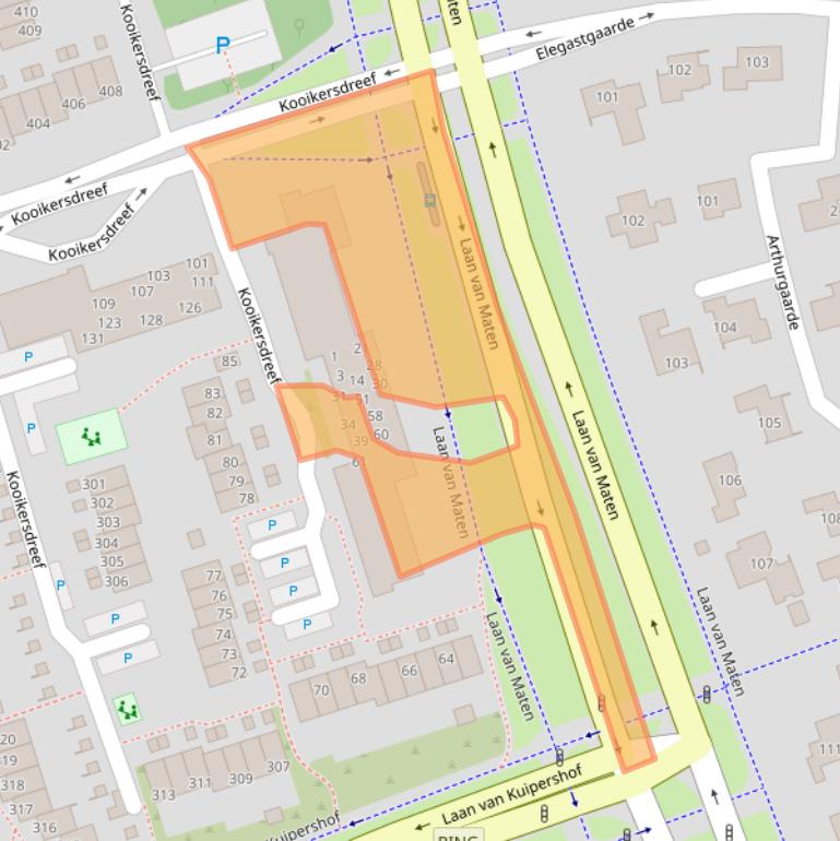 Kaart van postcodegebied 7328BB.