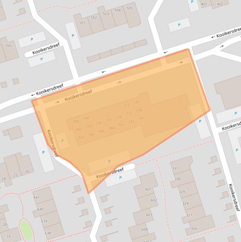 Kaart van postcodegebied 7328BK.